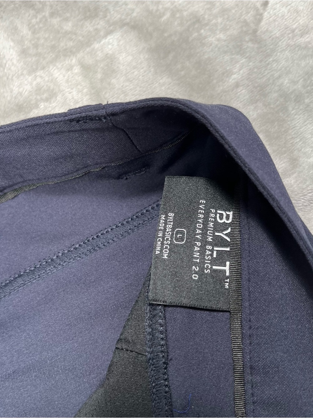 NWT BYLT Everyday Pant 2.0 Mens L (34x30) Navy Blue Stretch Performance Trousers - Picture 4 of 9